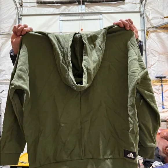 Green Adidas Sweatshirt with Camo Logo - Picture 4 of 5